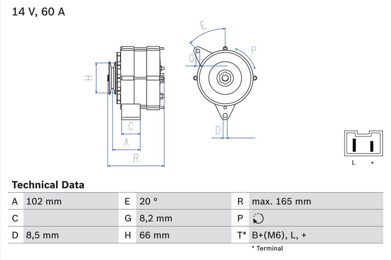 BOSCH 0 986 034 740 Alternator