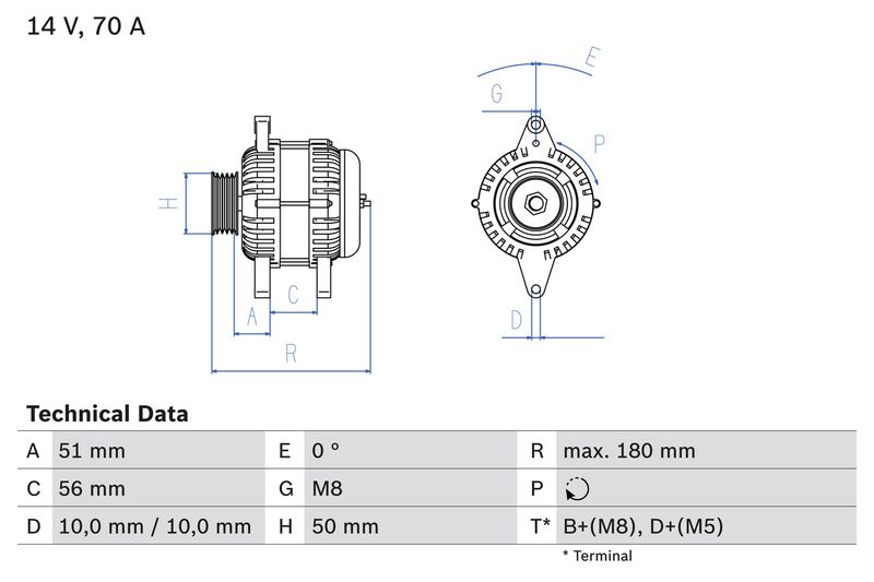 BOSCH 0 986 038 600 Alternator