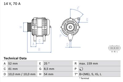 Alternator BOSCH 0 986 040 471
