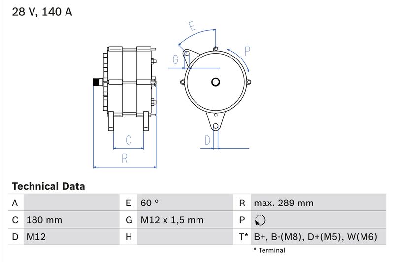 BOSCH 0 986 041 640 Alternator
