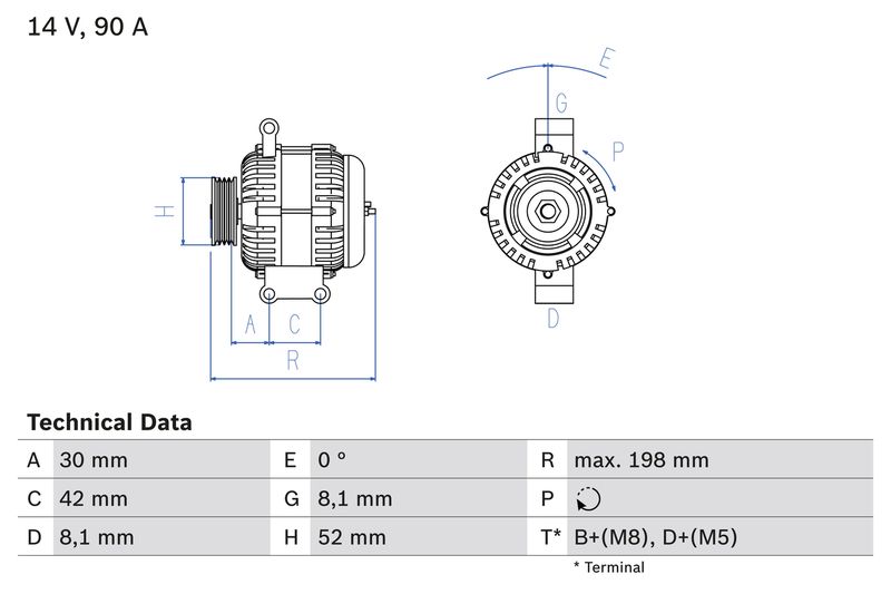 BOSCH 0 986 041 800 Alternator