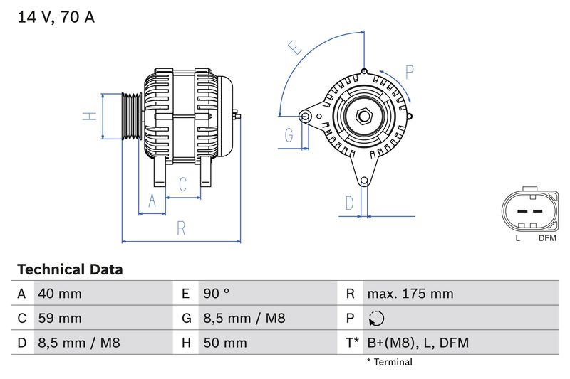 BOSCH 0 986 041 910 Alternator