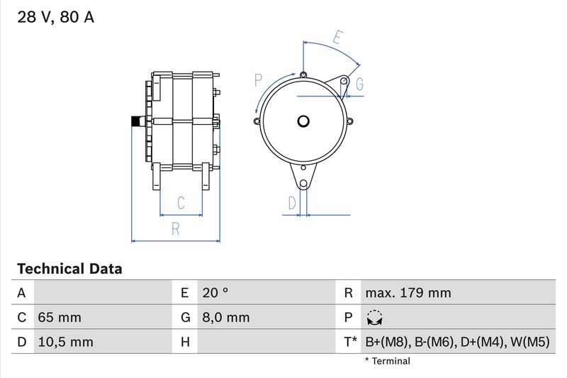 BOSCH 0 986 042 350 Alternator