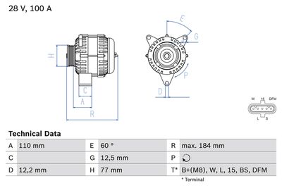 Alternator BOSCH 0 986 042 390