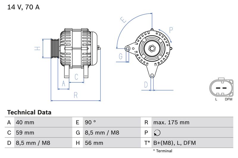 BOSCH 0 986 042 600 Alternator