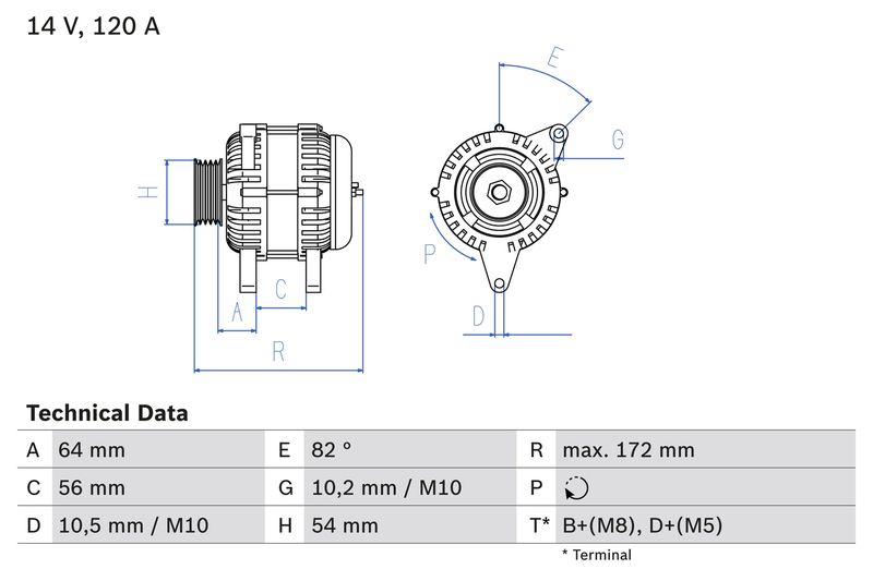 BOSCH 0 986 046 140 Alternator