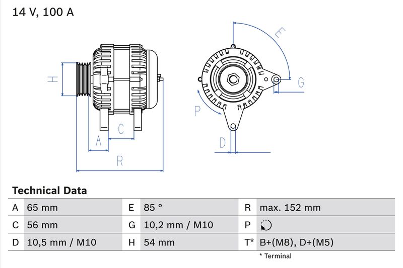 BOSCH 0 986 047 270 Alternator