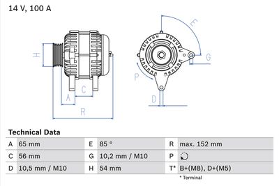 Alternator BOSCH 0 986 047 270