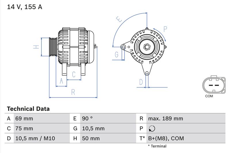 BOSCH 0 986 047 400 Alternator