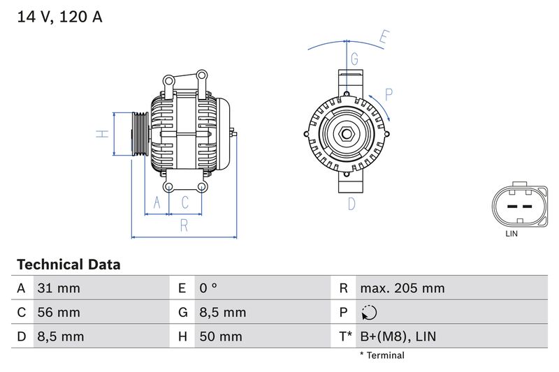 BOSCH 0 986 049 010 Alternator
