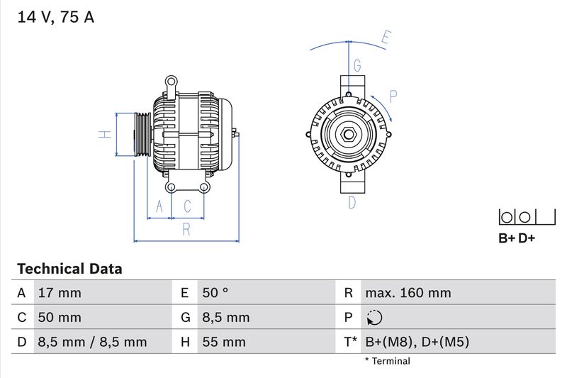 BOSCH 0 986 049 081 Alternator
