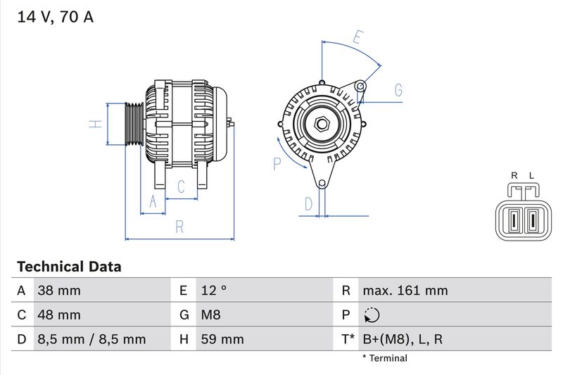 BOSCH 0 986 049 570 Alternator