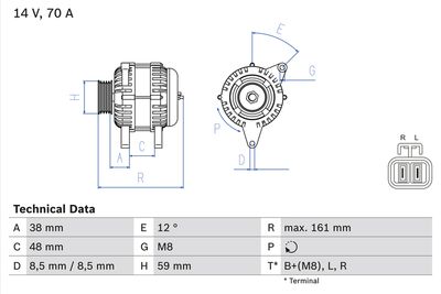 Alternator BOSCH 0 986 049 570