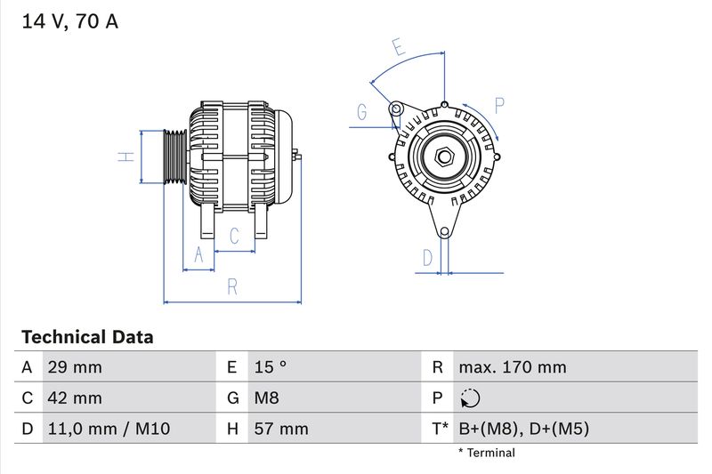 BOSCH 0 986 049 960 Alternator