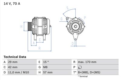 Alternator BOSCH 0 986 049 960