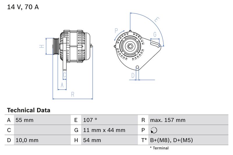 BOSCH 0 986 080 490 Alternator