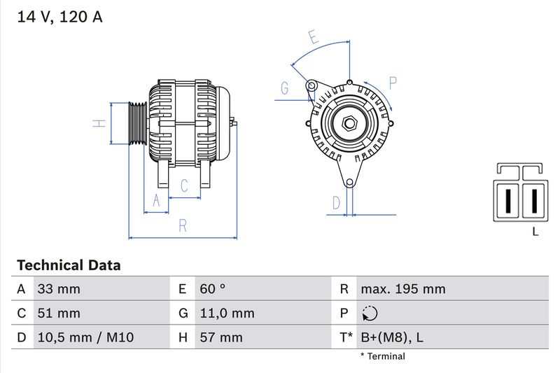 BOSCH 0 986 081 060 Alternator