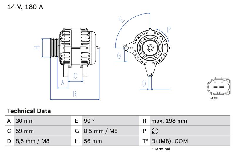 BOSCH 0 986 081 930 Alternator
