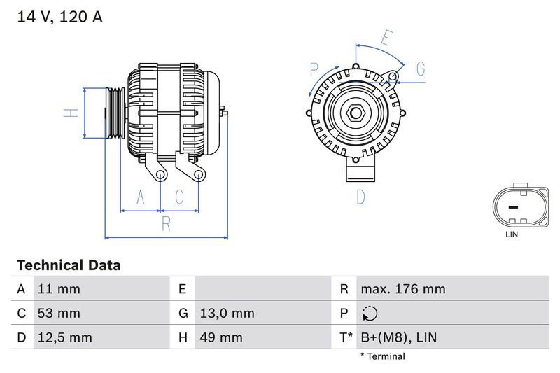 BOSCH 0 986 082 220 Alternator