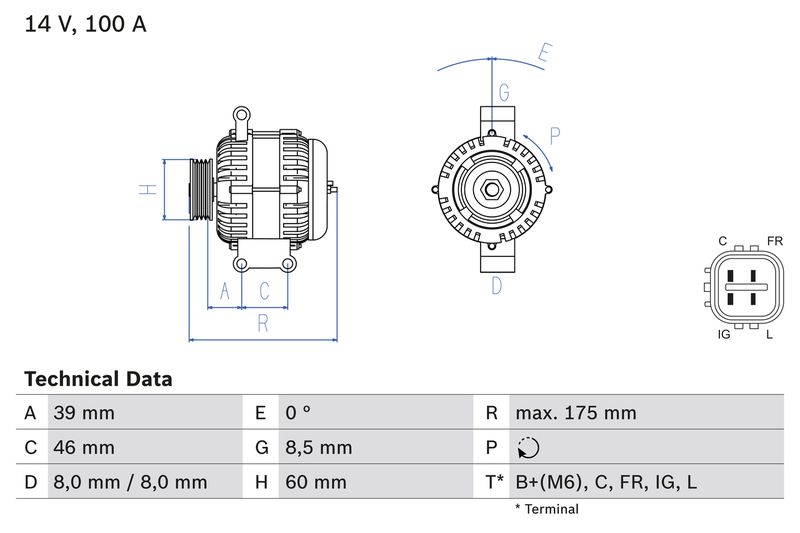 BOSCH 0 986 082 420 Alternator