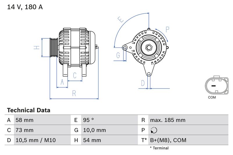 BOSCH 0 986 082 850 Alternator