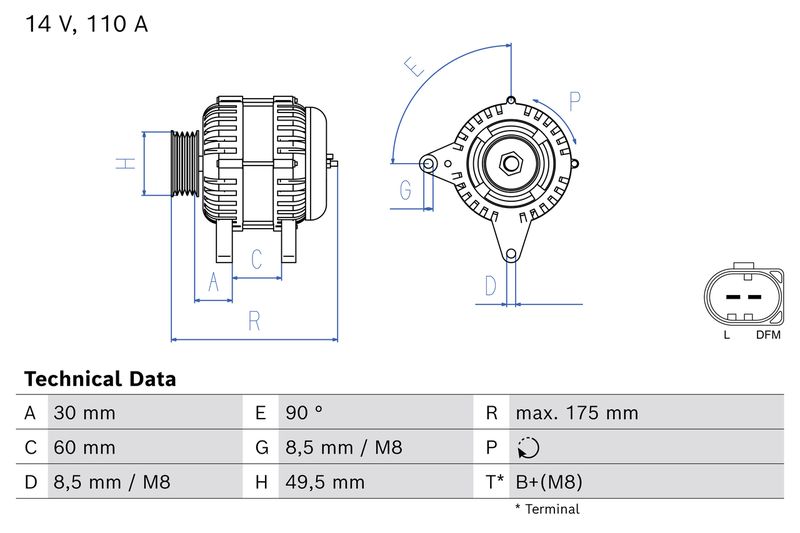 BOSCH 0 986 082 940 Alternator