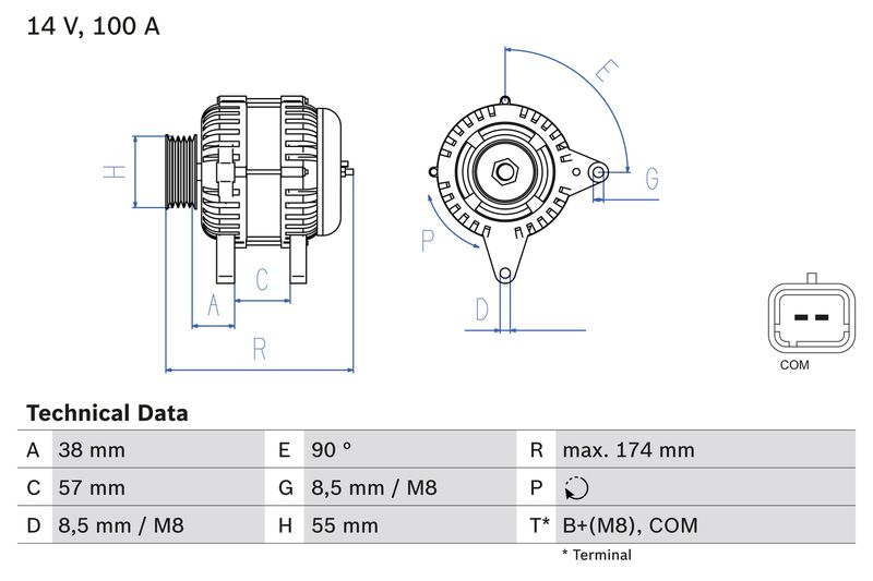 BOSCH 0 986 083 200 Alternator