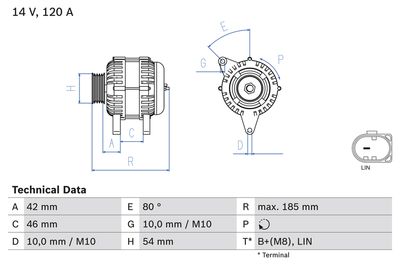 Alternator BOSCH 0 986 083 260