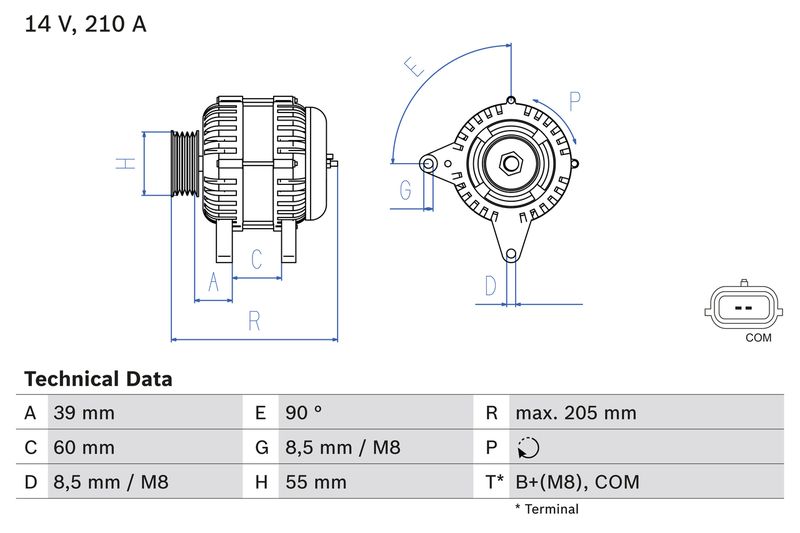 BOSCH 0 986 083 730 Alternator