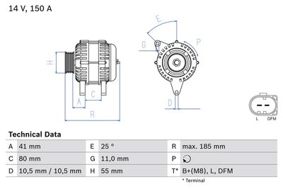 Alternator BOSCH 0 986 083 760