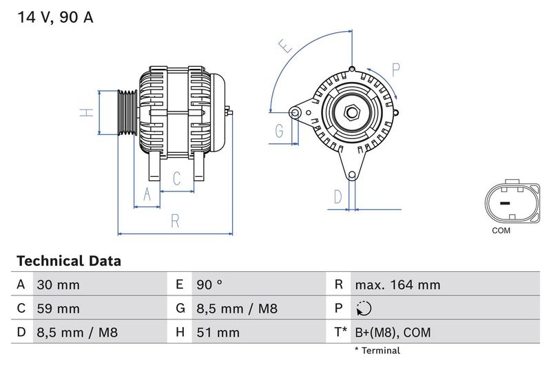 BOSCH 0 986 084 750 Alternator