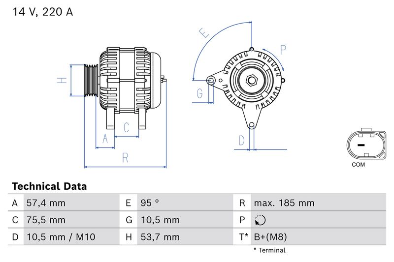 BOSCH 0 986 084 840 Alternator