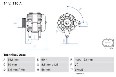 Alternator BOSCH 0 986 084 930