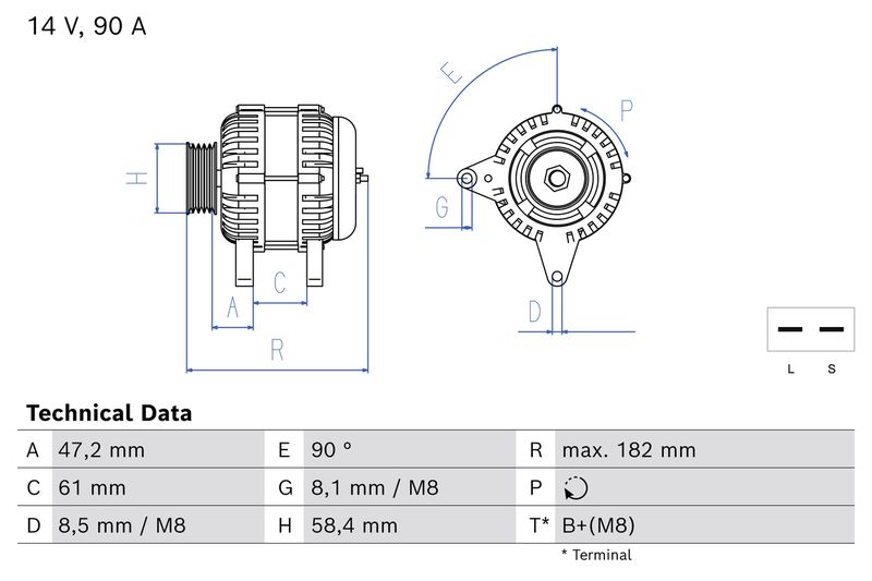 BOSCH 0 986 085 050 Alternator