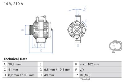 Alternator BOSCH 0 986 085 380