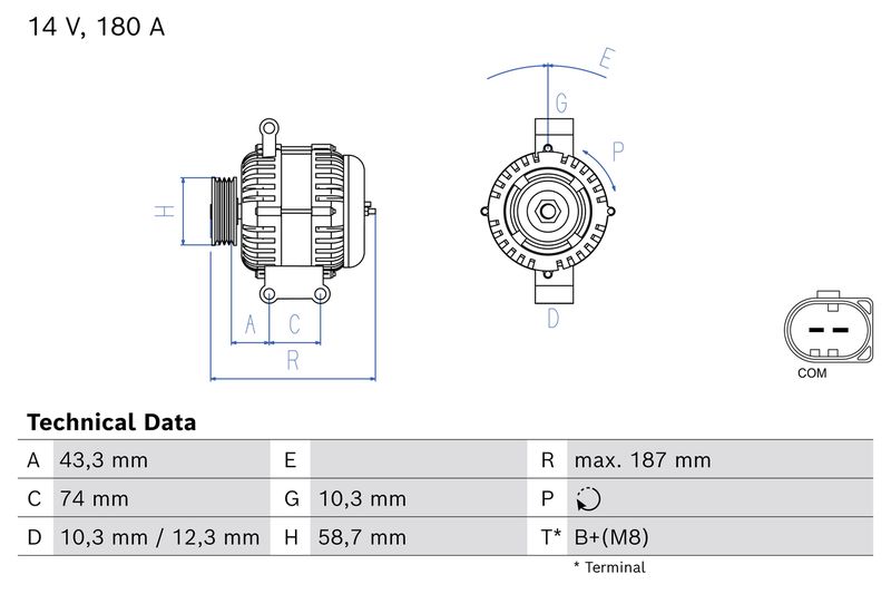 BOSCH 0 986 085 970 Alternator