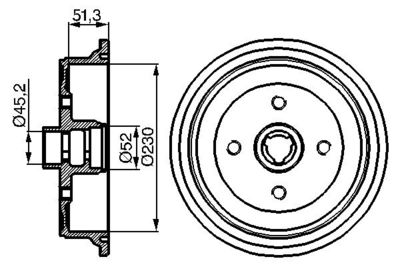Brake Drum BOSCH 0 986 477 029