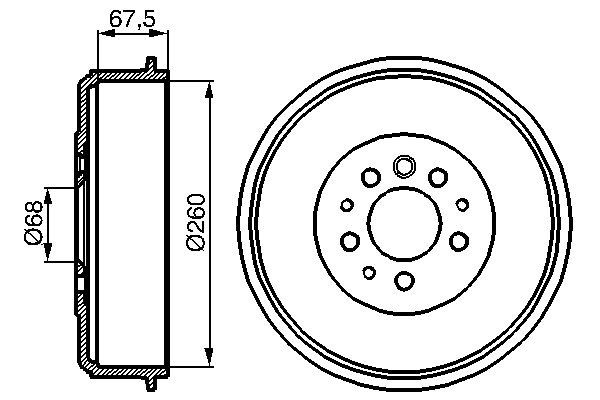 BOSCH 0 986 477 046 Brake Drum