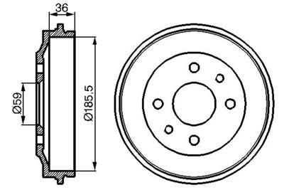 Brake Drum BOSCH 0 986 477 055