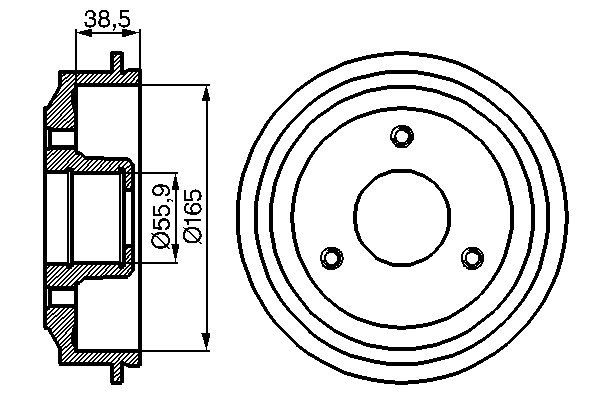 BOSCH 0 986 477 066 Brake Drum
