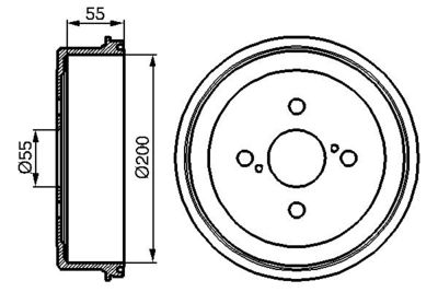 Brake Drum BOSCH 0 986 477 090