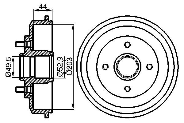 BOSCH 0 986 477 102 Brake Drum