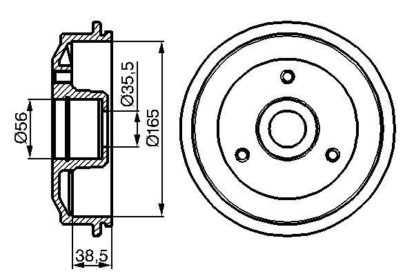BOSCH 0 986 477 118 Brake Drum