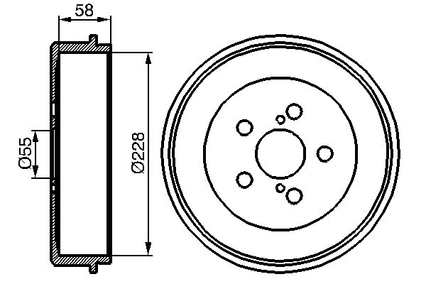 BOSCH 0 986 477 140 Brake Drum