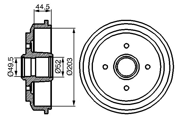 BOSCH 0 986 477 149 Brake Drum