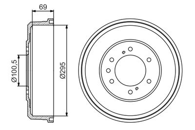 Brake Drum BOSCH 0 986 477 165