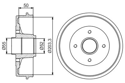 Brake Drum BOSCH 0 986 477 171