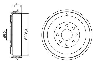 Brake Drum BOSCH 0 986 477 208