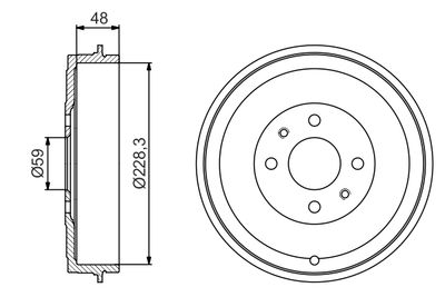 Brake Drum BOSCH 0 986 477 212