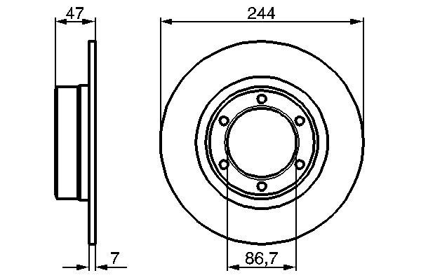 BOSCH 0 986 478 050 Brake Disc